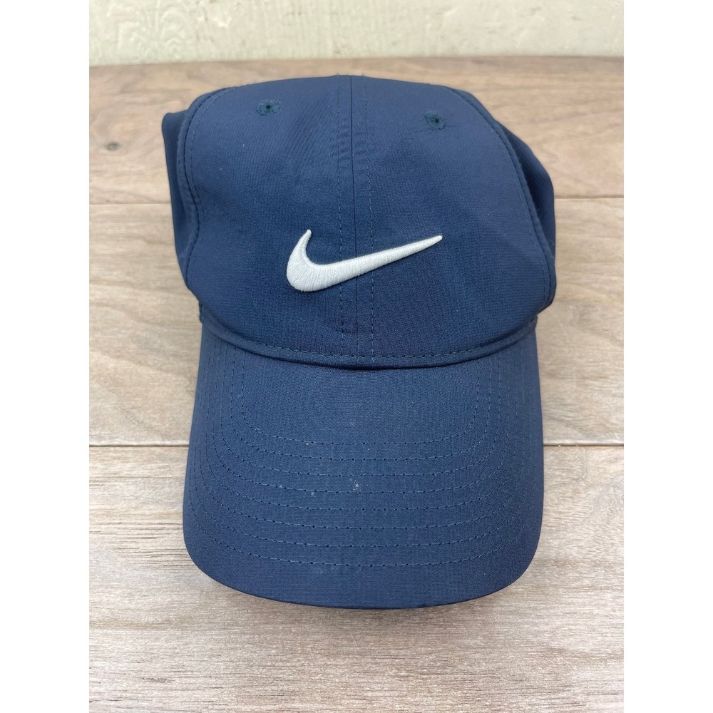 Nike Hat Men's Navy Blue White Swoosh Logo Classic Cap